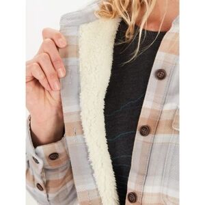 Marmot Women's Ridgefield Sherpa-Lined Long-Sleeve Flannel Shirt